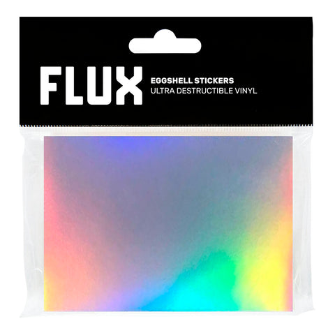 Flux hologram eggshell stickers pack of 50
