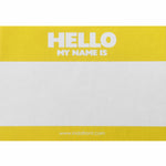 Hello My Name Is stickers yellow - 10 pieces