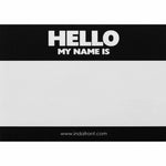 Hello My Name Is stickers black - 50 pieces