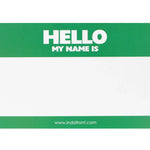 Hello My Name Is stickers Green - 10 pieces