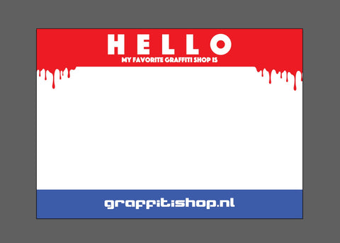 Hello My Name Is stickers Graffitishop.nl - 10 pieces